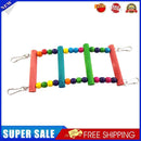 Pet Bird Wood Ladder Climb Parrot Macaw Cage Swing Shelf (29cm)