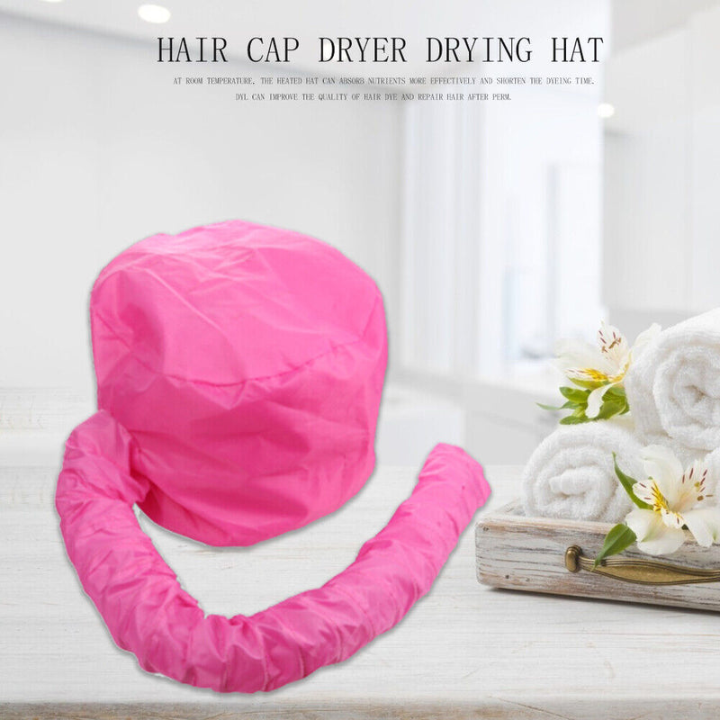 Hair Drying Cap Bonnet Hood Blow Dryer Attachment Hair Care Tools (Pink) Newly