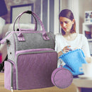 #A 600D Oxford Backpack Travel Portable Crochet Bag Needles Yarn Storage Organ