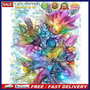 Oil Paint By Numbers Painting Kit Splash Colorful Ink Flower Drawing on Can