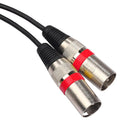 3Pin XLR Female to Dual 2 Male Y Splitter 30cm Adapter Cable Wire (Red) Newly