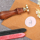 Brass Round Fire Lacquer Seal Head without Handle Wax Sealing Embossed Picture