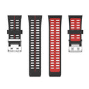 Silicone Watch Band for Polar V800 Replacement Wrist Strap (Black Red) Newly