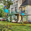 LED Solar Light Red Bird Peacock Lawn Stake Lamp Yard Art Garden Decor (B) Newly