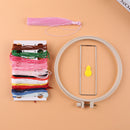 Flower Stamped Bookmark DIY Handmade Suzhou Embroidery Tassel Material Kit Craft