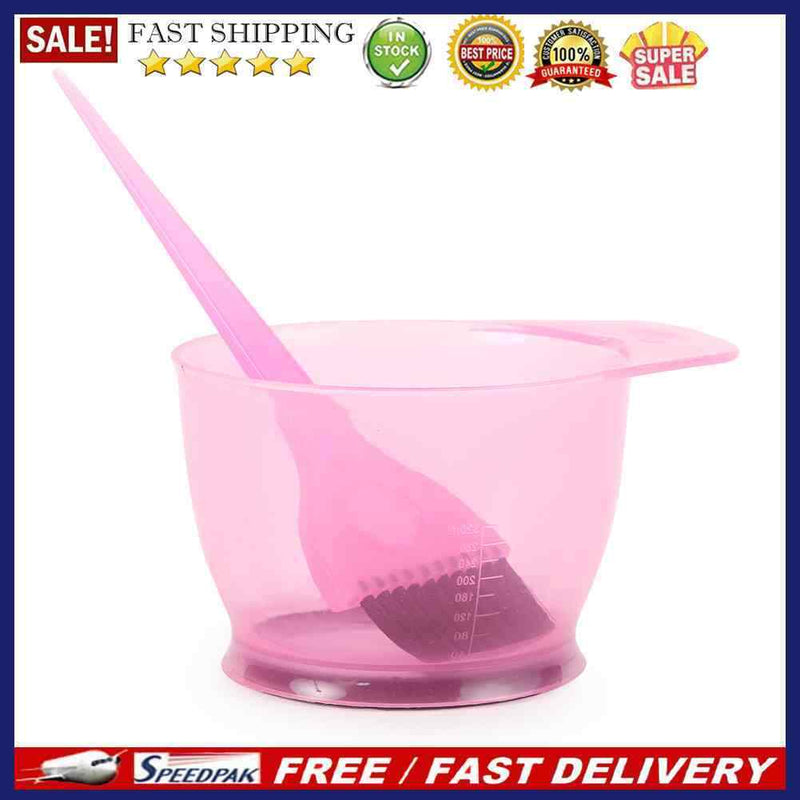 2pcs/Set Plastic Hair Color Mixing Bowl+Dyed Comb Salon Hairdressing Tools