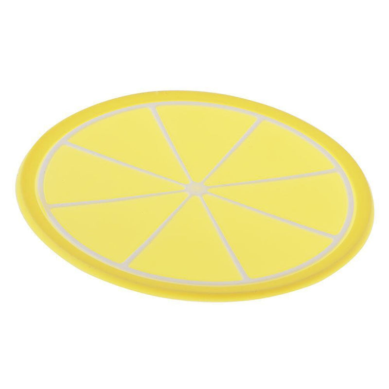 Silicone Non-Slip Fruit Pattern Placemat Round Insulation Table Cup Pad(4)