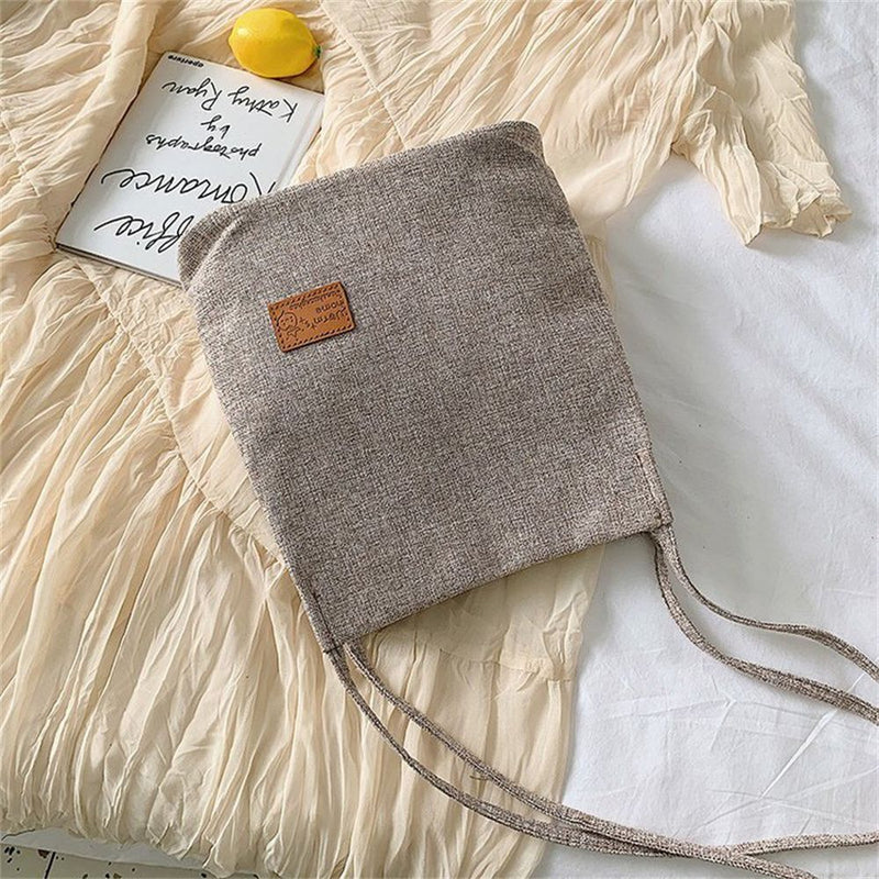 Women's Sling Bag Casual Shoulder Bags Flax Cloth Handbags Bags Ladies Pouch