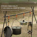 Outdoor PU Leather Hook Camping Tripod Clothes Keychain Hanger Hook (4pcs) Newly