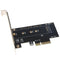 SSU EM2-5001 PCI-E 3.0 X4 to NVMe M.2 NGFF M Key SSD Riser Expansion Card #F