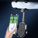 Car Phone Holder Phone Holder Rearview Mirror Stand One Button Lock For Tele
