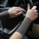 Elastic Wristband Summer Ice Silk Sport Cycling Wrist Brace (Grey 12cm) Newly