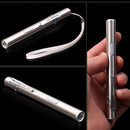 Steel Super Bright Penlight Pocket Torch Lamp USB Rechargeable LED Flashlight