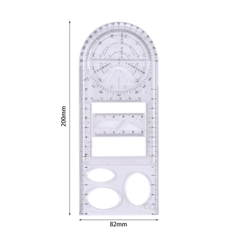 Multifunction Rotating Geometric Ruler Drawing Template Art Design Construction
