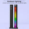 Rechargeable RGB 40 LED Voice-Activated Pickup Rhythm Strip Light (Black) Newly