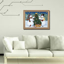 Snowman Christmas Tree DIY Full Drill Round Diamond Painting Embroidery Kit