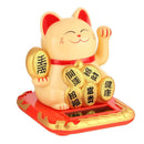 3pcs Chinese Lucky Cat Wealth Waving Shaking Hand Welcome Craft(Yellow)