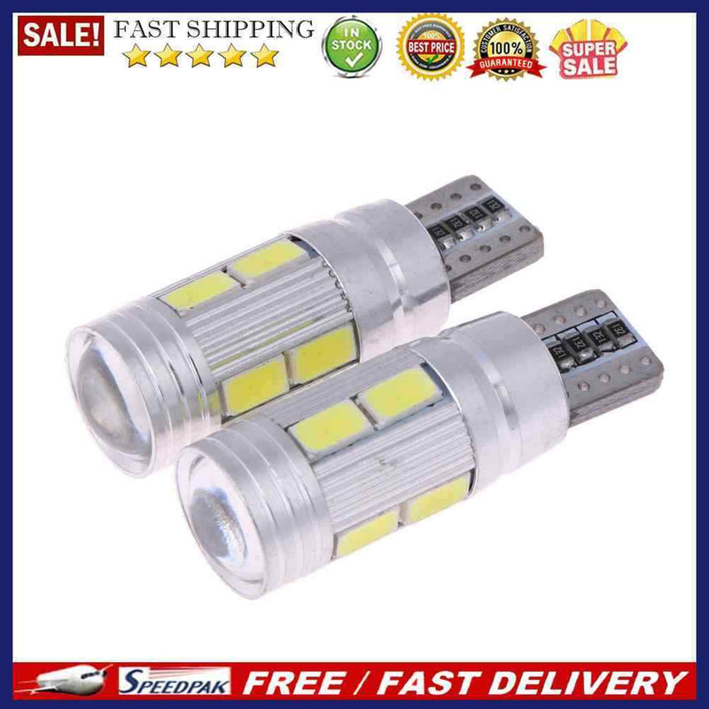 2 X T10 Show Wide Light Canbus T10 5630 10SMD W5W Car Led Lights