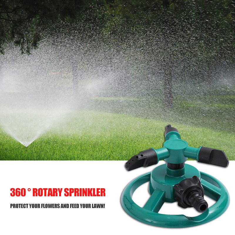360 Degree Automatic Garden Sprinkler Grass Yard Lawn Watering Irrigation Noz