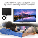 Large Flat 1080P HD TV Amplifier Indoor Digital TV Antenna 80Miles Range
