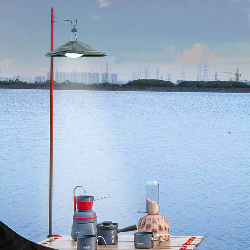 Portable Double-Hook Camping Lamp Lantern Pole Detachable Light Hanging Holder