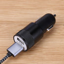 Metal Dual USB 2.1A Car Cigarette Lighter Adapter Charger(Black)