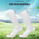 Compression Socks Men Women Sports Cycling Running Breathable Socks (White)
