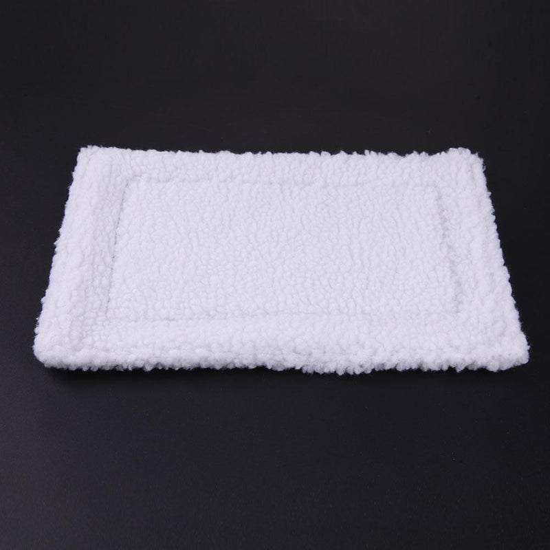 Plush Pet Hamster Cushion Mat Squirrel Warm Blanket Guinea Pig Bed(White) Newly