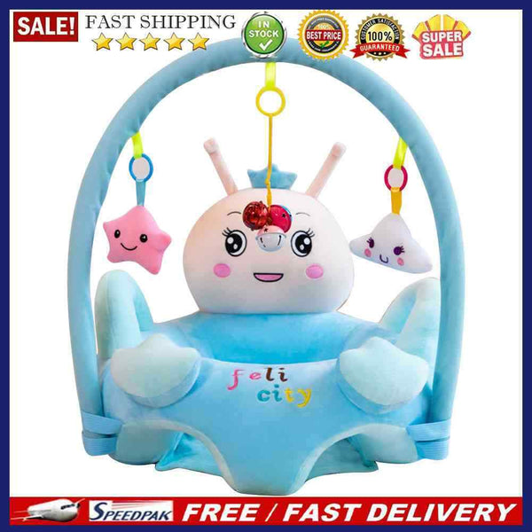 Baby Sofa Support Seat Cover Plush Learning To Sit Chair with Rod No Filler T