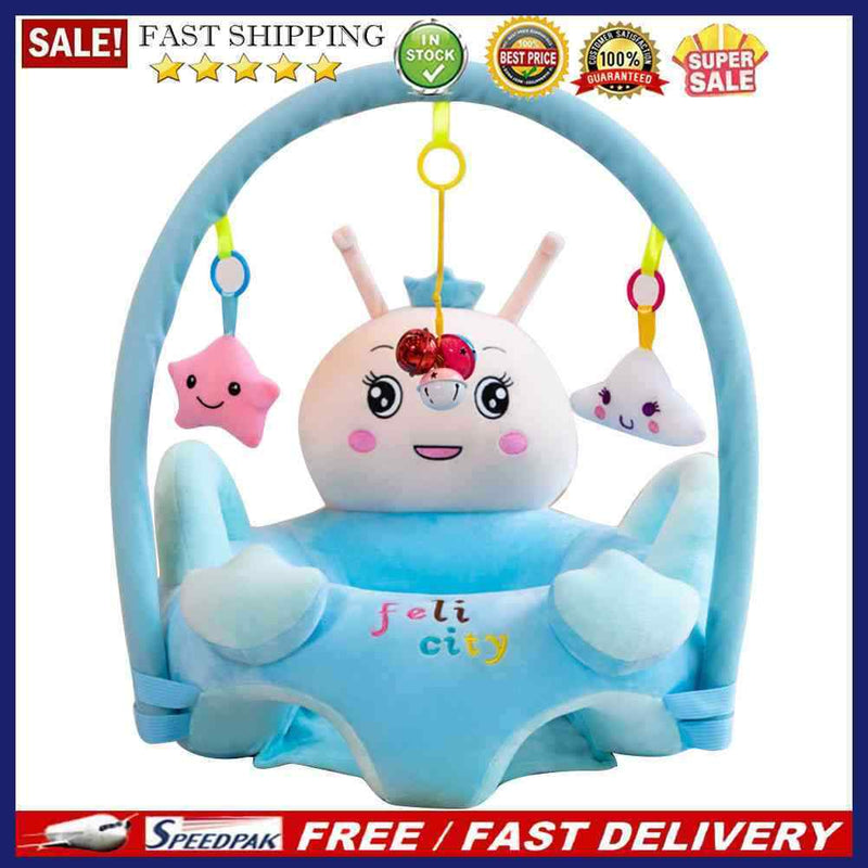 Baby Sofa Support Seat Cover Plush Learning To Sit Chair with Rod No Filler T