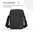 Men Retro Oxford Spinning Shoulder Bag Sports Outdoor Small Handbag (Black)
