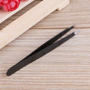 Pro Oblique Eyebrow Tweezers Stainless Steel Eyebrow Shaping(Black) Newly