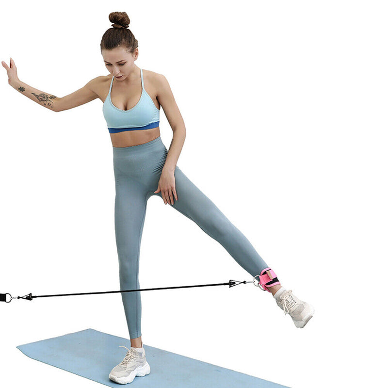 Gym Leg Strength Workouts Pulley with Buckle Sports Feet Guard Nylon Breath