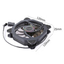 Silent Cooler 120mm Dual Halo Hydraulic Bearing CPU Cooling Fan (Multicolor