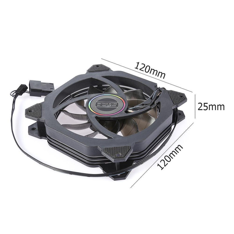 Silent Cooler 120mm Dual Halo Hydraulic Bearing CPU Cooling Fan (Multicolor