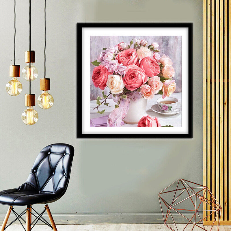 5D DIY Full Round Drill Diamond Painting Warm Flowers Cross Stitch (B1098)