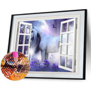 5D DIY Diamond Painting Kits Full Round Drill Outside Window Scenery Mosaic A