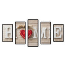 Full Cross Stitch 11CT Cotton Thread DIY 5 Panels HOME Handmade Stamped Decor