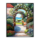 Full Cross Stitch Art Paint 11CT Stamped Yard Door Embroidery Wall Room Ornament