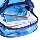 Women/Men PVC Clear Waterproof Backpacks Teen Hologram Schoolbags/Blue