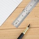 Stainless Steel Metal Straight Ruler Double Sided Measuring Tool (200mm) Newly