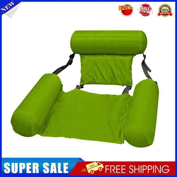 Floating Bed Swimming Pool Inflatable Water Longue w/Backrest Green)