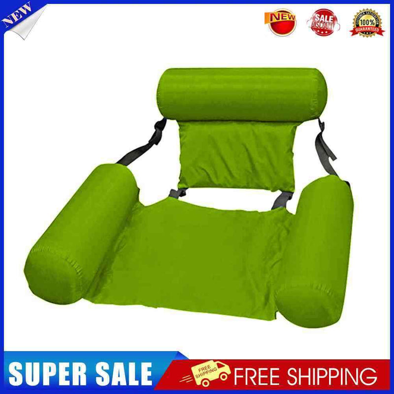 Floating Bed Swimming Pool Inflatable Water Longue w/Backrest Green)