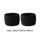 1 Pair Bicycle Silicone Plug Rubber Wear-resisting Handlebar Ring (Black) Newly