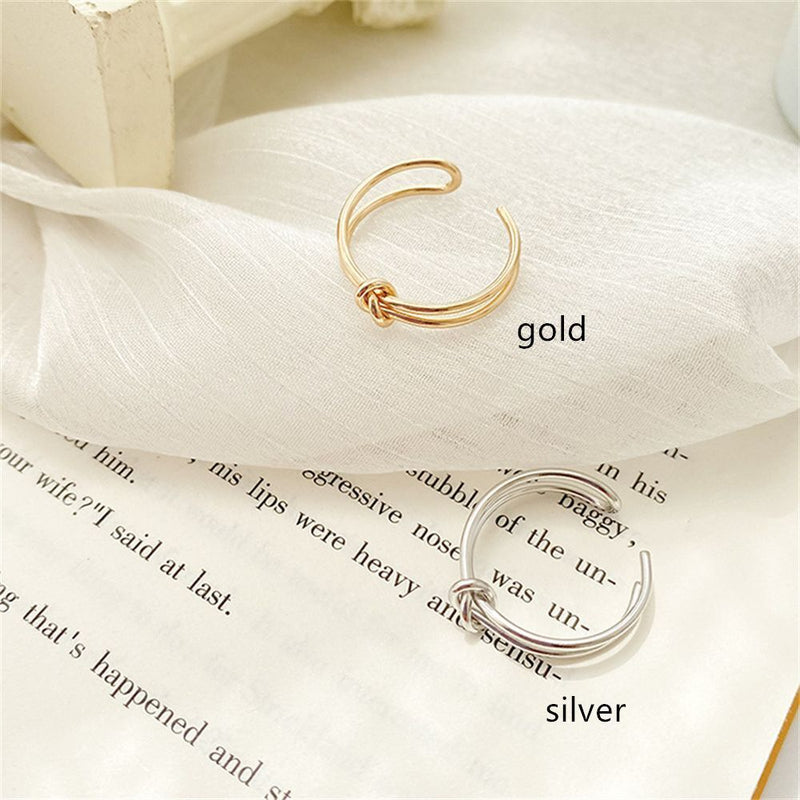 Women Simplicity Open Ring Knot ring Finger Ring Index finger ring Adjustable