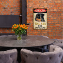 Home Weatherproof Retro Chic Dog Sign Iron Painting Wall Drawing Art Template