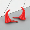 Red Horns Ears Hairpin Devil Hair Barrettes Ghost Hat Halloween Hair Clips
