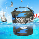 Waterproof Swimming Bag Camouflage Outdoor Camping Dry Sack (2L Light Blue)
