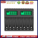 Type-C Smart Intelligent Battery Charger 8 Slots for 1.2V Ni-MH/Ni-Cd AA AAA