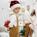 Christmas Cap Fashion Lattice Funny Christmas Hats for Adults Men Women Children
